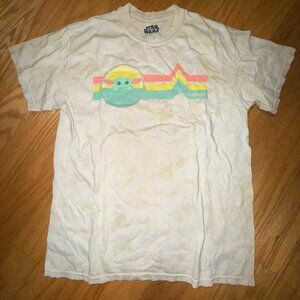 Star Wars Small The Mandalorian Rainbow Child Mineral Wash T-Shirt